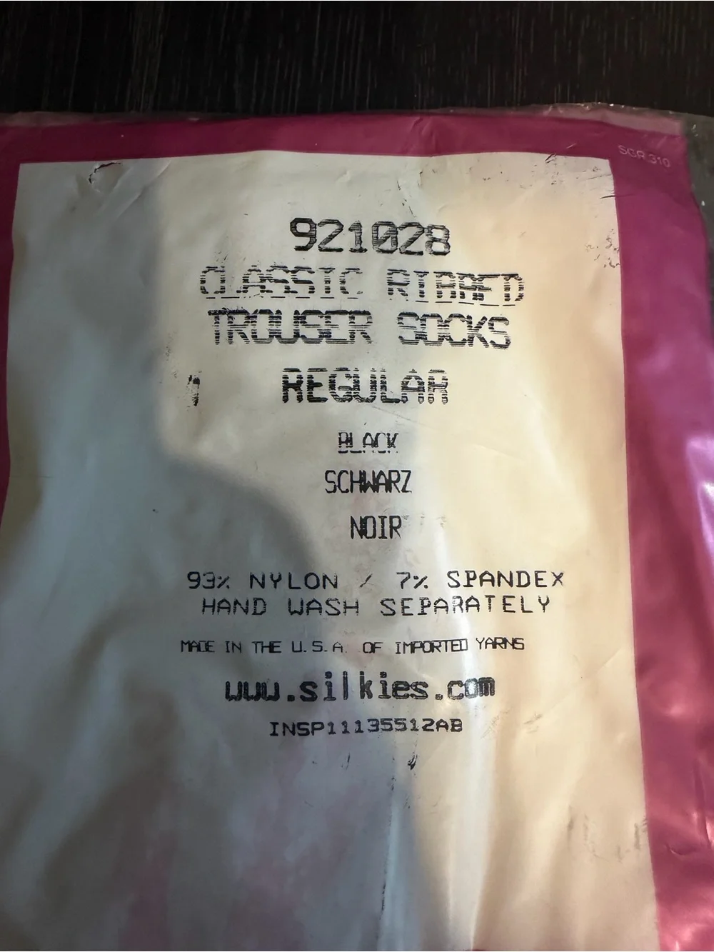 Silkies Classic Ribbed Black Trouser Socks NIP